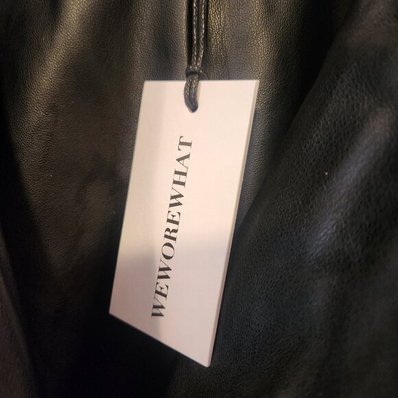 NWT-REVOLVE x WeWoreWhat Faux fur-Faux leather Sherpa Coat Blazer Jacket-Small - Picture 12 of 16